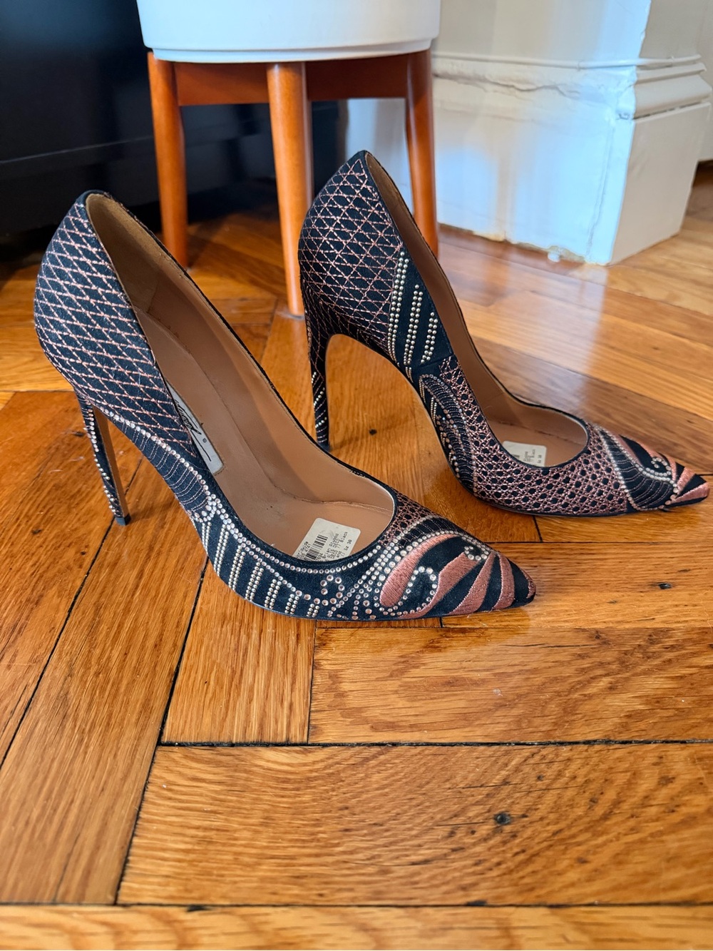 Brian Atwood Copper / Black Heels - 38
